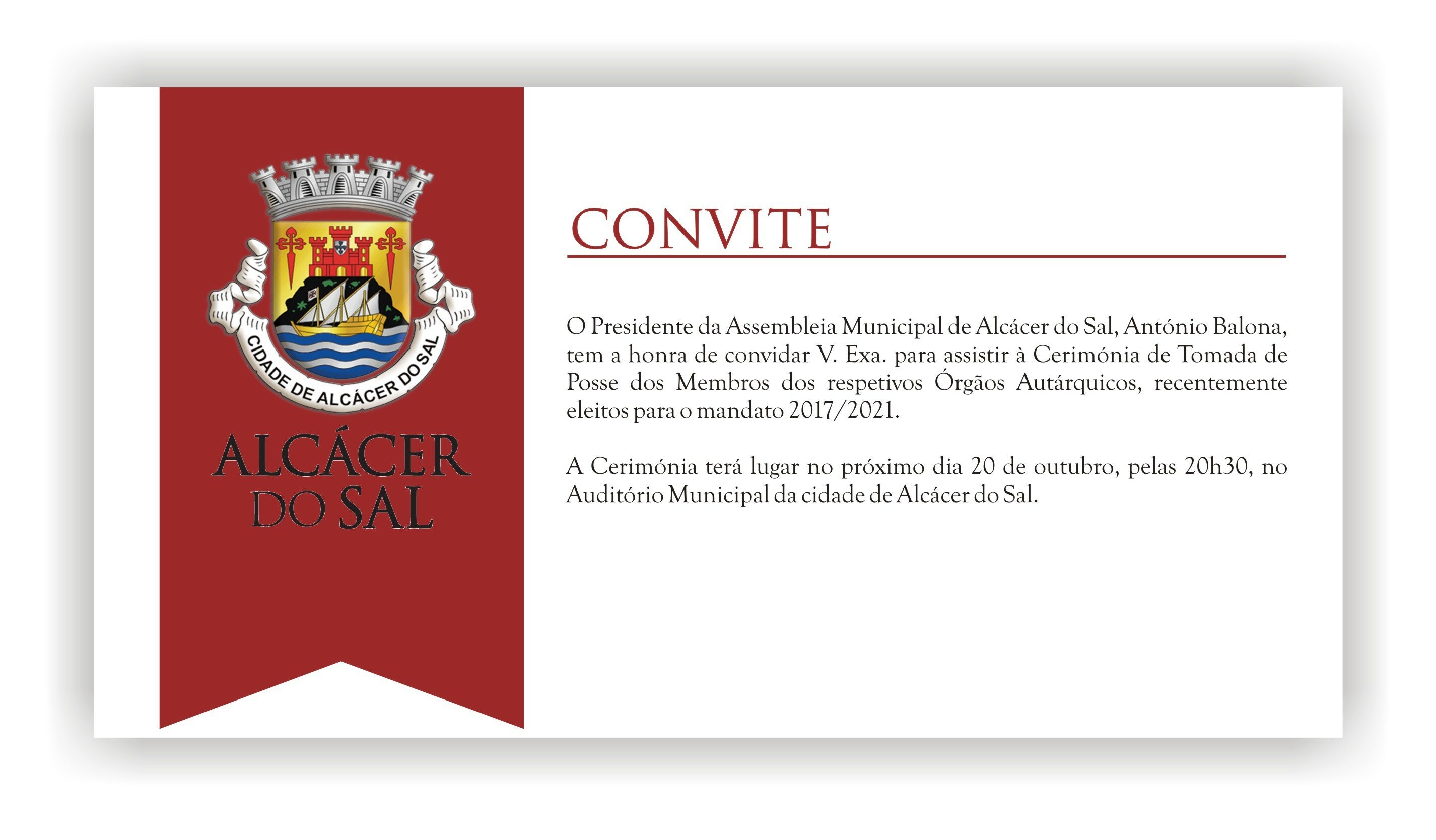 convite tomada de posse 2017