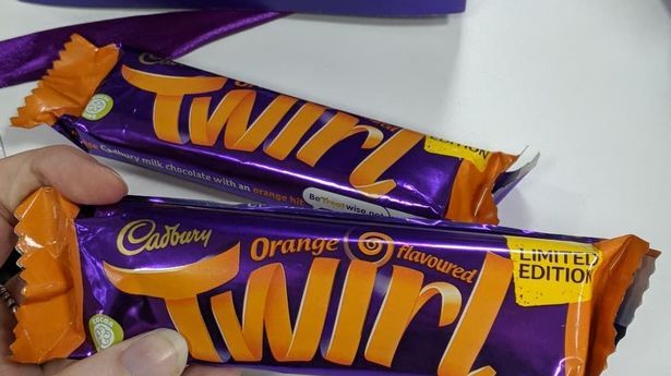 O chocolate laranja Twirl da Cadbury é lançado hoje nas lojas por 65p