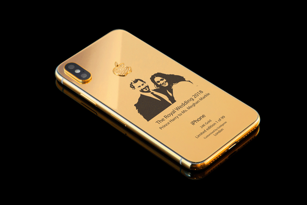 Meghan Markle va gravar un iPhone X d'or de 24k de luxe per commemorar les noces reials, i costa una FORTUNA