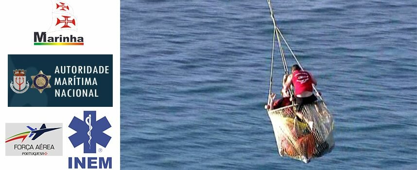 Seis jovens foram resgatados de helicóptero junto ao Cabo de Sines