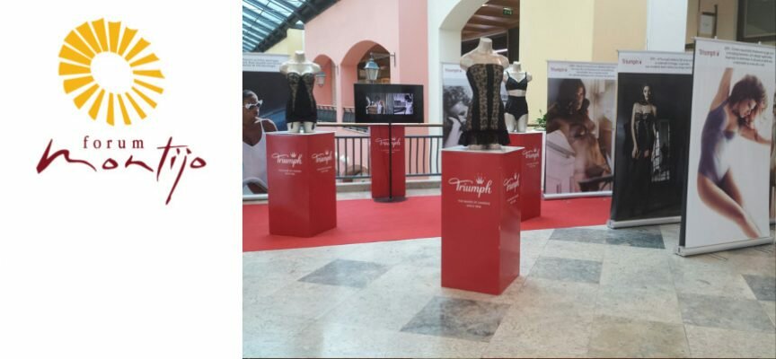 Evolução do soutien em exposição no Forum Montijo