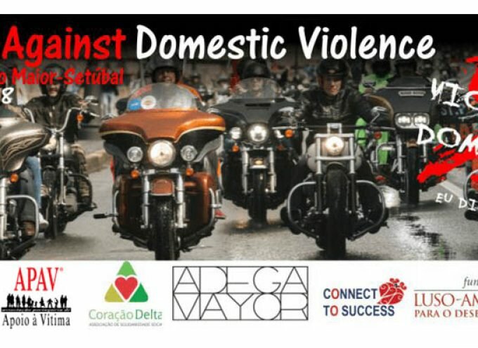 Dezenas de motards na estrada lançam alerta contra a violência domestica