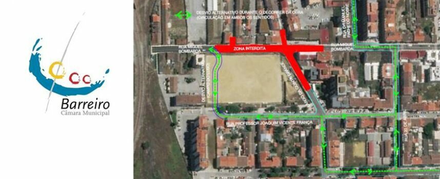 Interdição de trânsito e manutenção de desvio para acesso ao túnel na Rua Miguel Bombarda