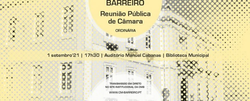 1 de setembro| 17h30 | Reunião Ordinária Pública de Câmara