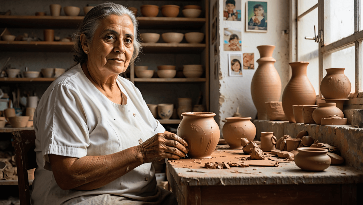 Mãos que moldam o tempo: a cerâmica de Maria Luísa
