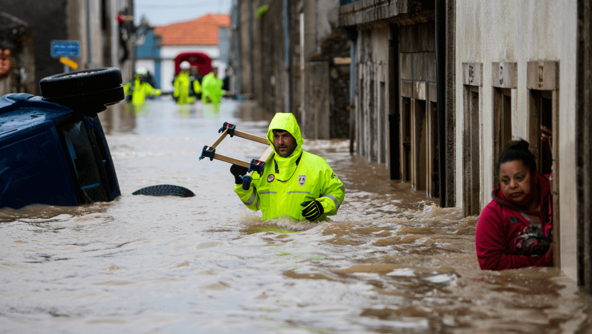 Mau tempo                            
                    
                        Marta traz sábado de muita chuva a agravar potencial de cheias
                    
                        Há trezes distritos sob aviso laranja do IPMA devido à chuva, vento, ondas e neve.