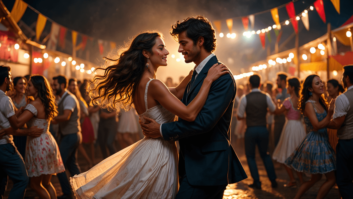 Baile da Pinha na Romeira com música dos Cristais da Noite