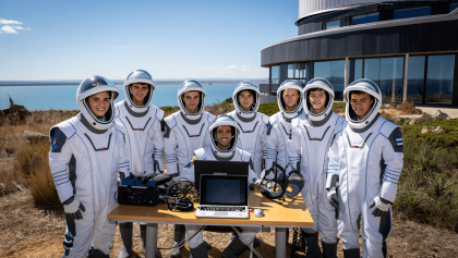 Jovens astronautas exploram área junto ao Alqueva como se fosse Marte
