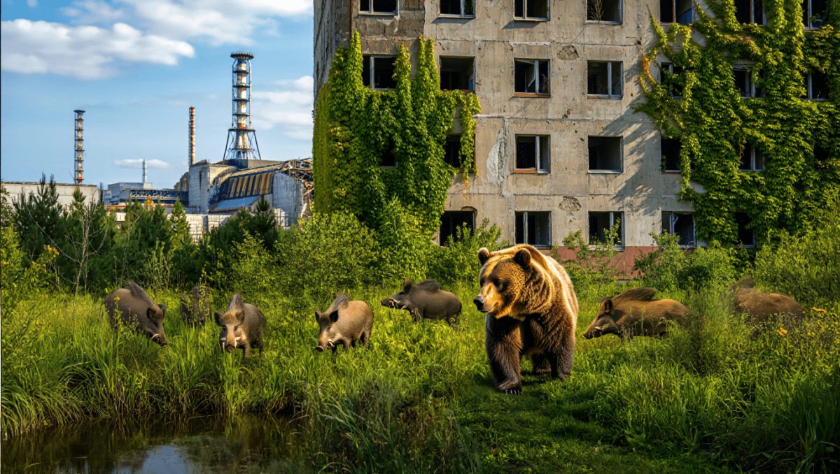Vida selvagem substitui presença humana na paisagem radioativa de Chernobyl 40 anos depois