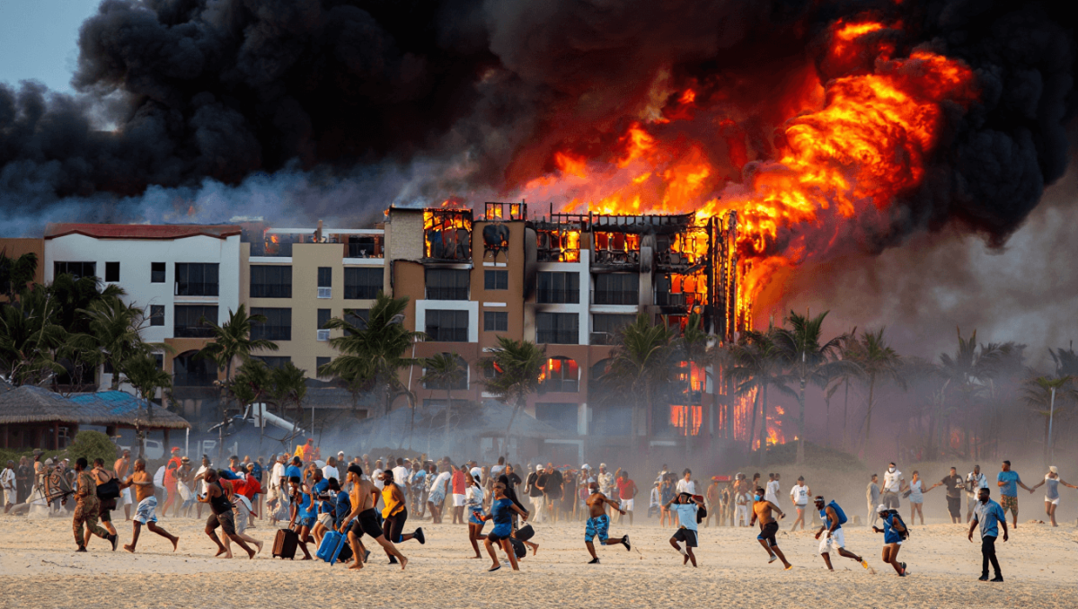 Resort pega fogo na República Dominicana: uma pessoa morre