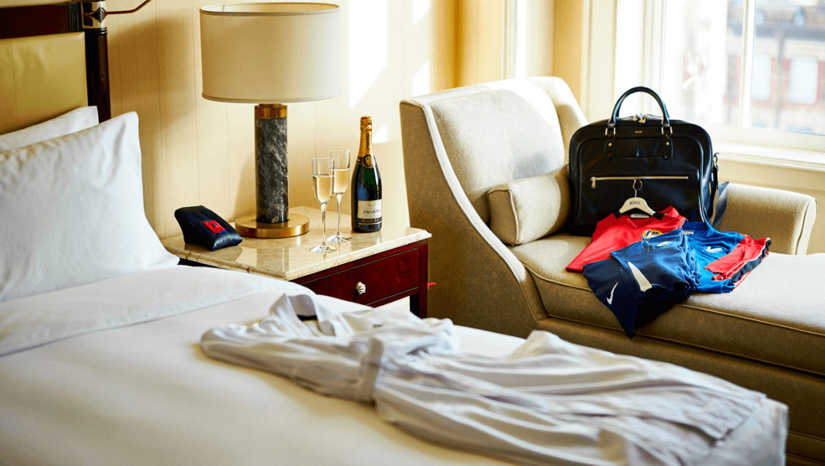 Roupões e não só. O quarto de hotel dos jogadores franceses nos EUA