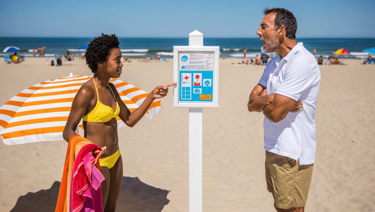 Onde colocar o chapéu-de-sol? Ministra aconselha “desenho” à entrada da praia