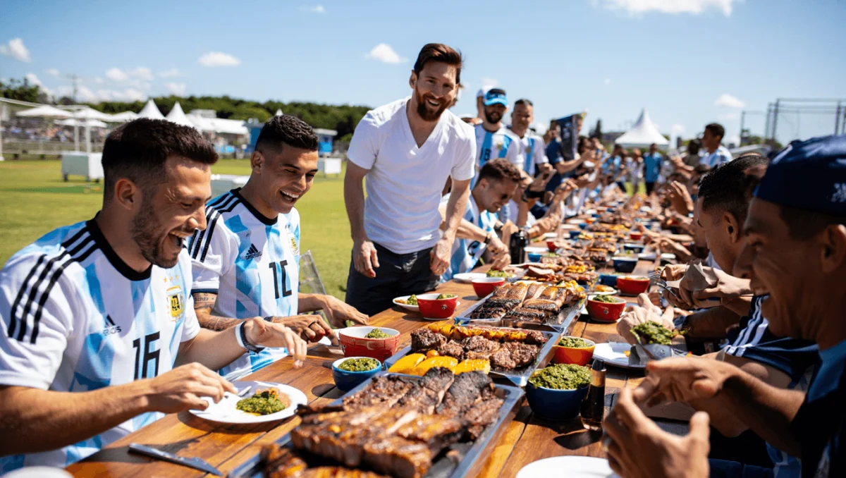 Não podia faltar. O churrasco final (e grandioso) da Argentina no Mundial