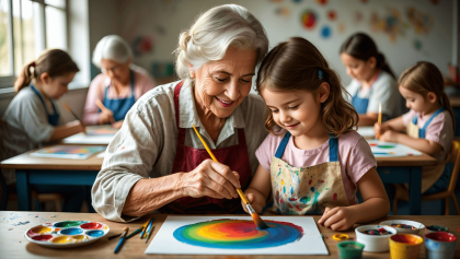 Avós e netos juntam-se em tardes de arte e convívio em Salvaterra de Magos