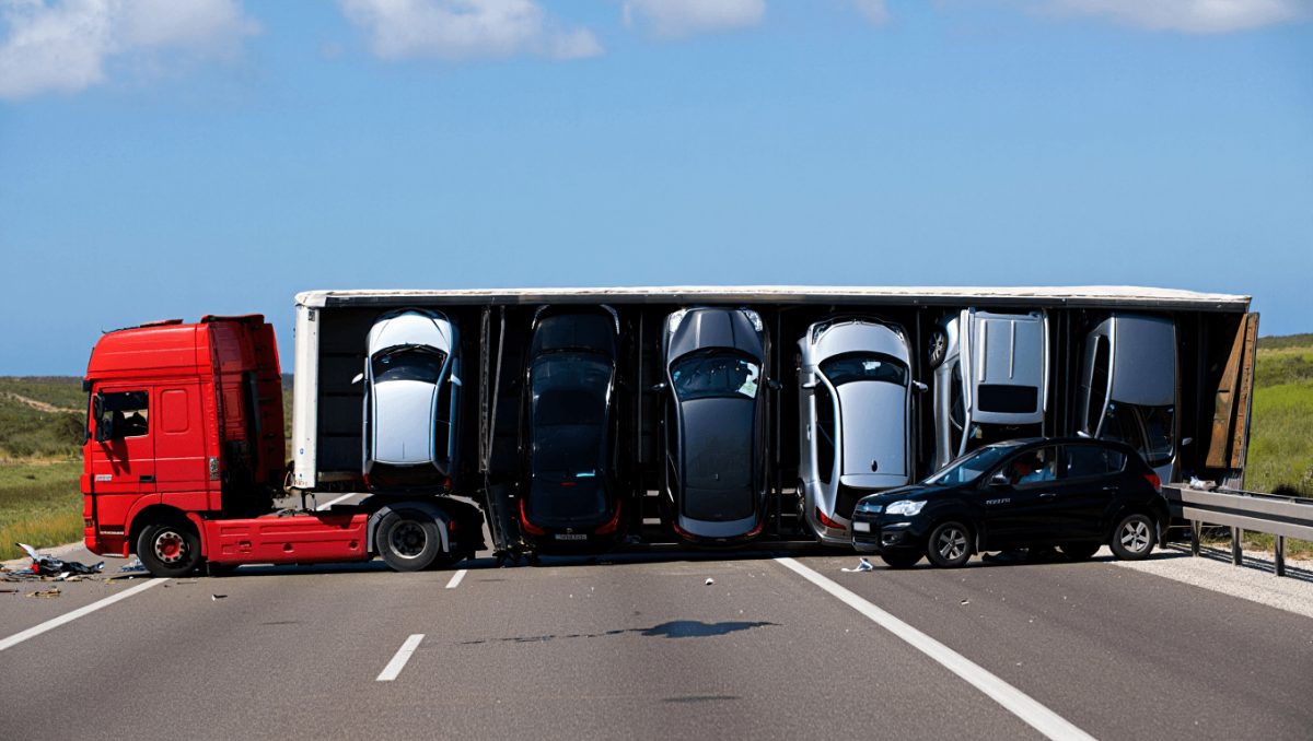 Camião de transporte de veículos despista-se na A1