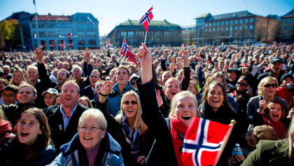 Noruega recebida por milhares de pessoas em Oslo e imagens impressionam