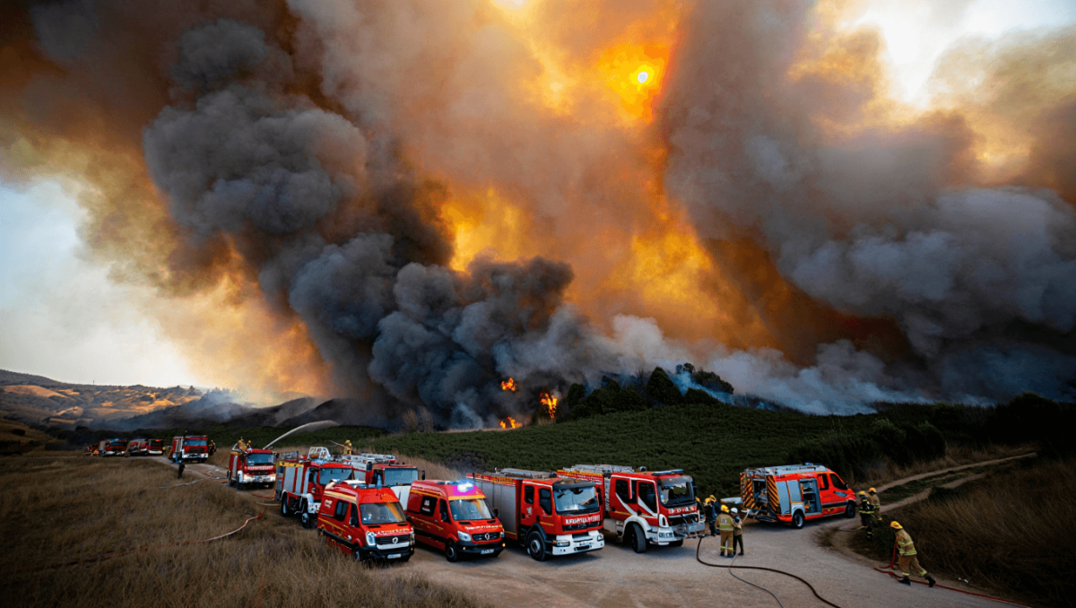 9h. Mais de 800 operacionais apoiados por quase 300 viaturas combatem incêndio de Valpaços