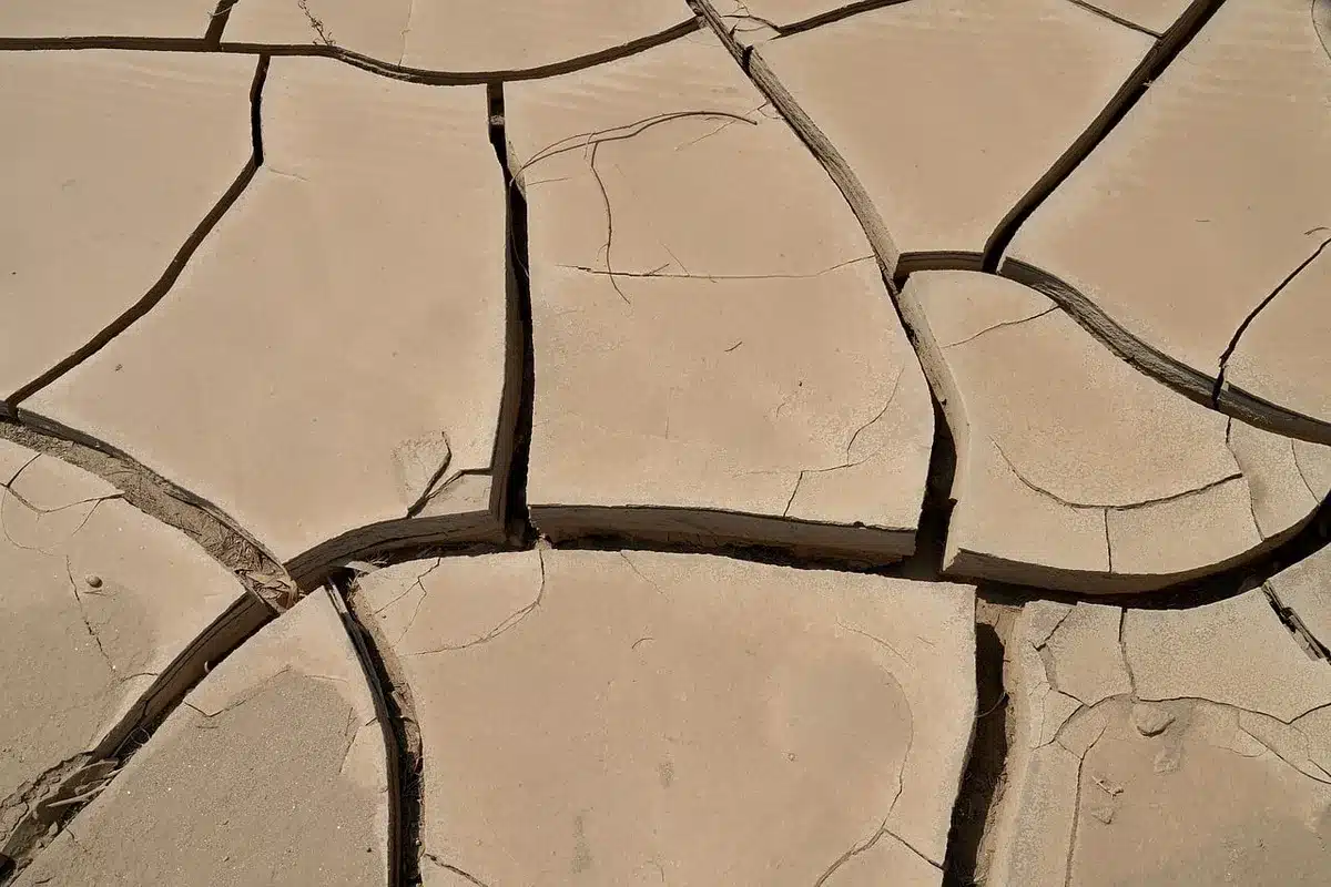 Superfície do mar Mediterrâneo com ondulações de calor visíveis em dia de temperatura extrema