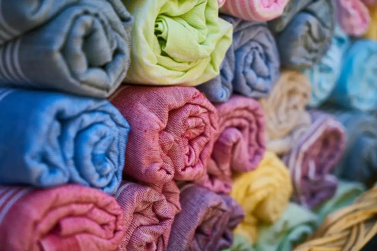 Textura de tecido de algodão puro com boa circulação de ar