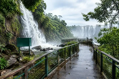 Cataratas do Iguaçu: Argentina e Brasil fecham trilhas por cheia do rio
